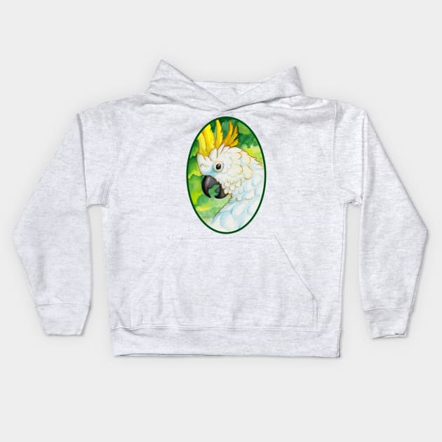 Cockatoo Kids Hoodie by TaksArt